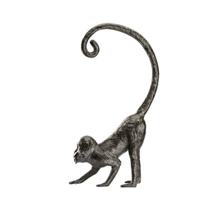 Chelsea House Standing Monkey Gunmetal Metal Sculpture 31" Tall — Slim Vertical Accent For Modern, Industrial Decor 385541