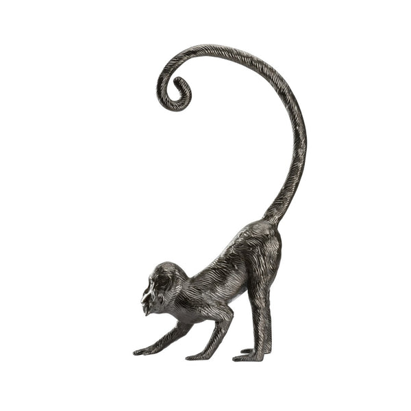 Chelsea House Standing Monkey Gunmetal Metal Sculpture 31" Tall — Slim Vertical Accent For Modern, Industrial Decor 385541