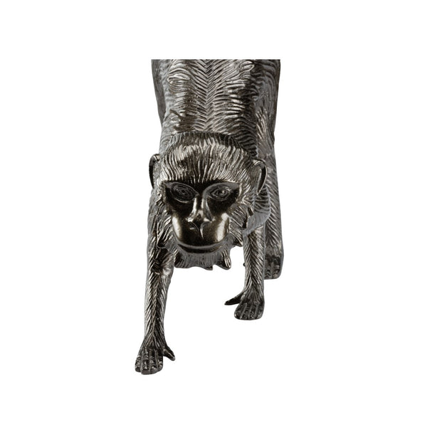 Chelsea House Standing Monkey Gunmetal Metal Sculpture 31" Tall — Slim Vertical Accent For Modern, Industrial Decor 385541