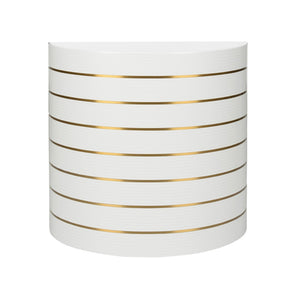 Chelsea House Luna Sculptural Console Table With White Lacquered Woven Panels And Antique Brass Banding, 36"W 385551