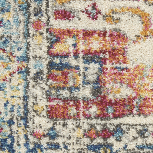 HomeRoots 5' Elegant Ivory and Blue Oriental Distressed Area Rug – Timeless Style for Any Room Décor 8?x10? 385553