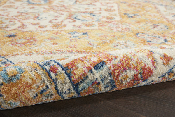 Homeroots 10' Yellow And Ivory Dhurrie Runner Rug  Polypropylene 385560