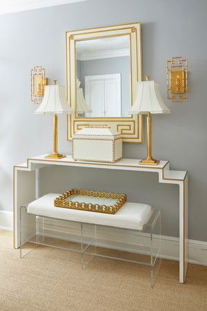 Alexis Tray Gold, White/Cream 385561 Chelsea House