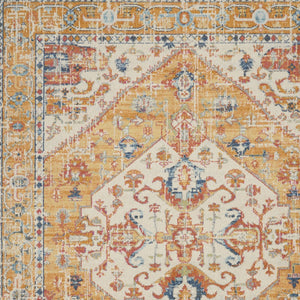 Homeroots 7' X 10' Yellow And Ivory Dhurrie Area Rug  Polypropylene 385566