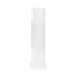 Chelsea House Fluted Clear Acrylic Column Pedestal 42.5" H — Elegant Fluted Display Stand For Art, Retail, Events 385571