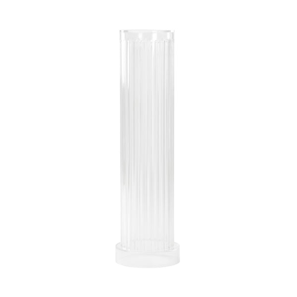 Chelsea House Fluted Clear Acrylic Column Pedestal 42.5" H — Elegant Fluted Display Stand For Art, Retail, Events 385571