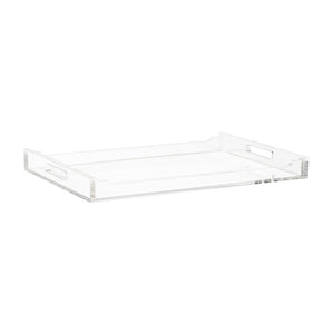 Chelsea House Hanson Lucite Butler Tray With Chippendale Trim — 30"X20" Clear Serving Tray By Jamie Merida 385572