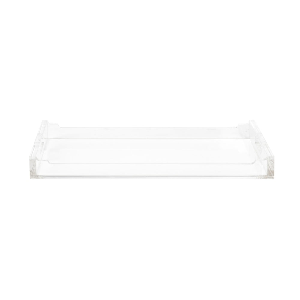 Chelsea House Hanson Lucite Butler Tray With Chippendale Trim — 30"X20" Clear Serving Tray By Jamie Merida 385572