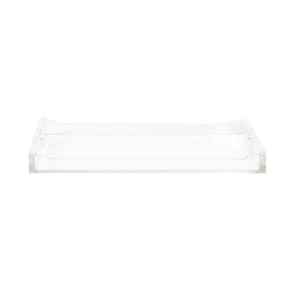 Chelsea House Hanson Lucite Butler Tray With Chippendale Trim — 30"X20" Clear Serving Tray By Jamie Merida 385572