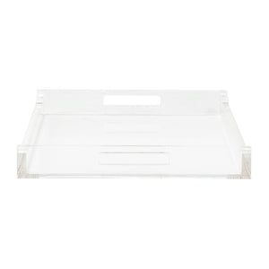 Chelsea House Hanson Lucite Butler Tray With Chippendale Trim — 30"X20" Clear Serving Tray By Jamie Merida 385572