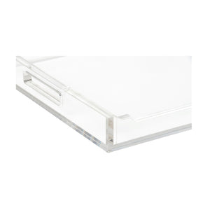 Chelsea House Hanson Lucite Butler Tray With Chippendale Trim — 30"X20" Clear Serving Tray By Jamie Merida 385572