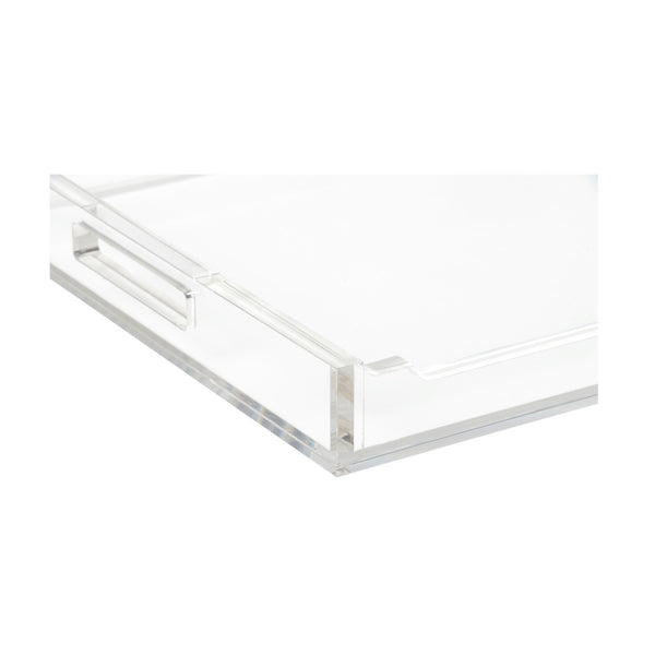 Chelsea House Hanson Lucite Butler Tray With Chippendale Trim — 30"X20" Clear Serving Tray By Jamie Merida 385572