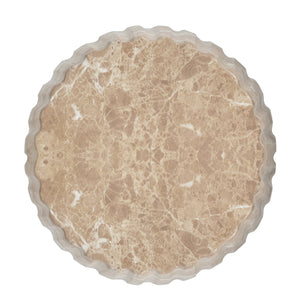 English Elm Christopher Knight Home® - Outdoor Cleme Carved Side Table - Elegant Gold Accent For Indoor/Outdoor Use, Versatile & Durable N773P283510G