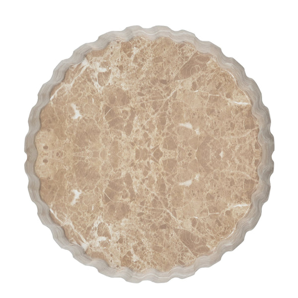 English Elm Christopher Knight Home® - Outdoor Cleme Carved Side Table - Elegant Gold Accent For Indoor/Outdoor Use, Versatile & Durable N773P283510G