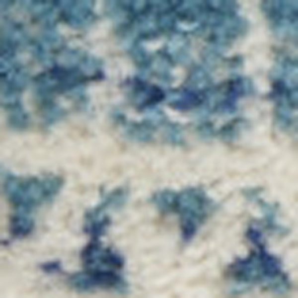 HomeRoots 5' Navy Blue and Ivory Southwestern Area Rug - Durable, Stylish Design for Living Spaces and More 5? x 7? 385598