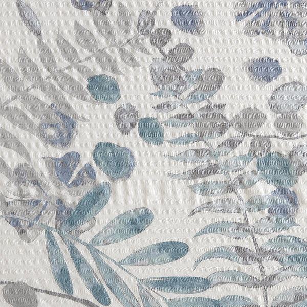 JLA Home Madison Park - Printed Seersucker Shower Curtain with Oversized Floral Print, Microfiber Texture, Durable 72x72 MP70-8328