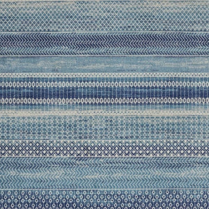 HomeRoots 5' Navy Blue and Ivory Southwestern Area Rug - Durable, Stylish Design for Living Spaces and More 7? x 10? 385600