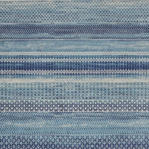 HomeRoots 5' Navy Blue and Ivory Southwestern Area Rug - Durable, Stylish Design for Living Spaces and More 7? x 10? 385600