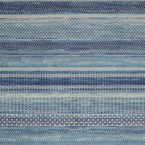 HomeRoots 5' Navy Blue and Ivory Southwestern Area Rug - Durable, Stylish Design for Living Spaces and More 7? x 10? 385600