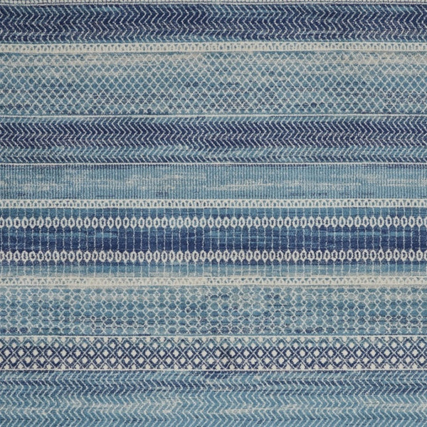 HomeRoots 5' Navy Blue and Ivory Southwestern Area Rug - Durable, Stylish Design for Living Spaces and More 7? x 10? 385600