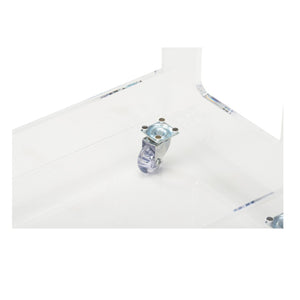 Chelsea House Bertie Clear Acrylic Bar Cart With Chrome Wheels — Compact Mobile Mini Bar For Modern Small Spaces 385602