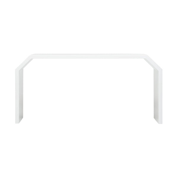Chelsea House Rhea Modernist Console Table By Shayla Copas — 70" High-Gloss White Sculptural Entryway Focal Point 385618