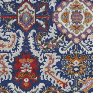HomeRoots 8' Blue and Ivory Oriental Area Rug - Timeless Transitional Design for Elegant Living Spaces 8' x 10' 385642