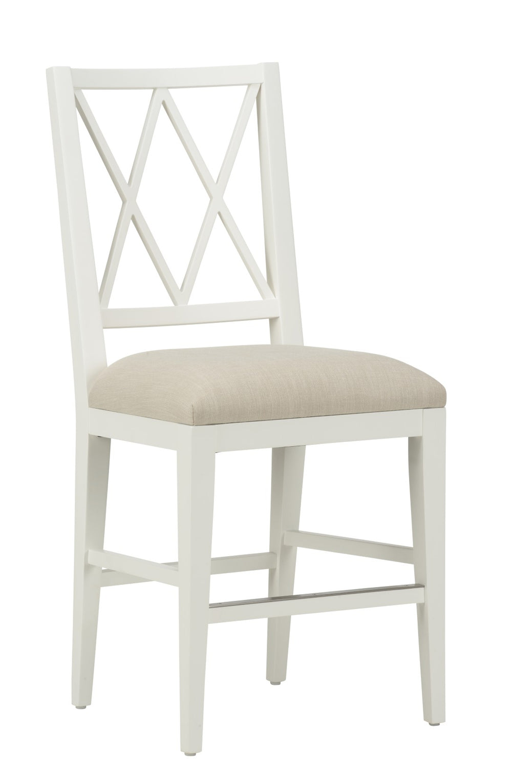 Chelsea House Austin Counter Stool — Streamlined 42" Counter Seat, Neutral White-Beige, Durable Compact Design 385648