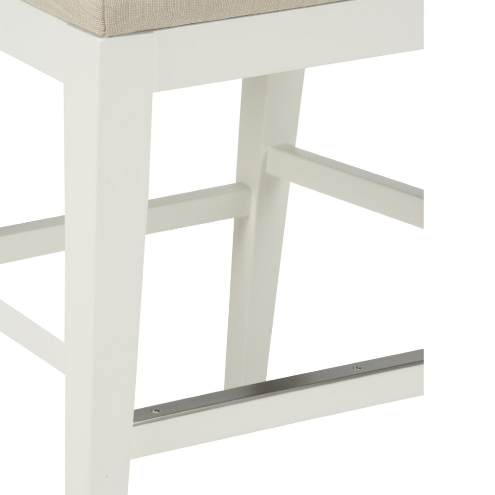 Chelsea House Austin Counter Stool — Streamlined 42" Counter Seat, Neutral White-Beige, Durable Compact Design 385648