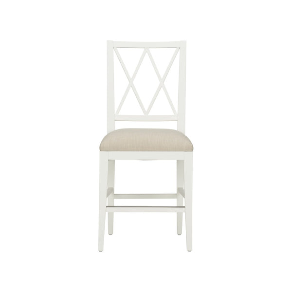 Chelsea House Austin Counter Stool — Streamlined 42" Counter Seat, Neutral White-Beige, Durable Compact Design 385648