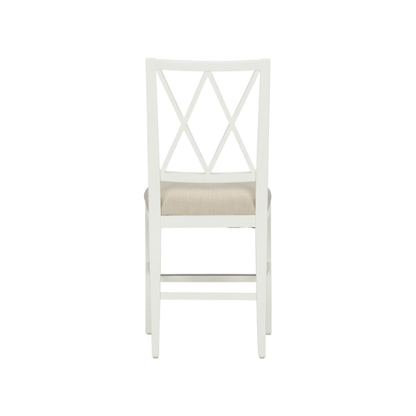 Chelsea House Austin Counter Stool — Streamlined 42" Counter Seat, Neutral White-Beige, Durable Compact Design 385648