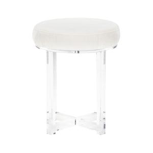 Lucy Acrylic Stool White/Cream 385674 Chelsea House