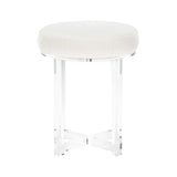 Lucy Acrylic Stool White/Cream 385674 Chelsea House