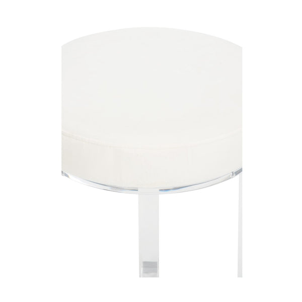 Lucy Acrylic Stool White/Cream 385674 Chelsea House