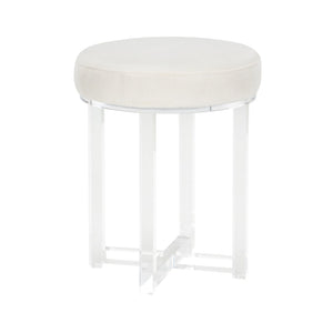 Lucy Acrylic Stool White/Cream 385674 Chelsea House