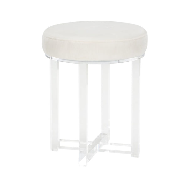 Lucy Acrylic Stool White/Cream 385674 Chelsea House