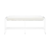 Renee Acrylic Long Bench White/Cream 385676 Chelsea House