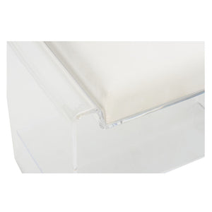 Renee Acrylic Long Bench White/Cream 385676 Chelsea House