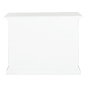 Chelsea House River Street Chest White Lacquer 3-Drawer | Bill Cain Design, Garden Trellis Pattern & Acrylic Handles 385693