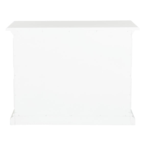 Chelsea House River Street Chest White Lacquer 3-Drawer | Bill Cain Design, Garden Trellis Pattern & Acrylic Handles 385693