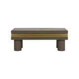 Coulter Leather Cocktail Table Gray 385694 Chelsea House