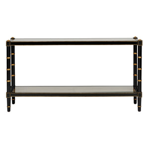 Conner Cane Console Black, Gold 385699 Chelsea House