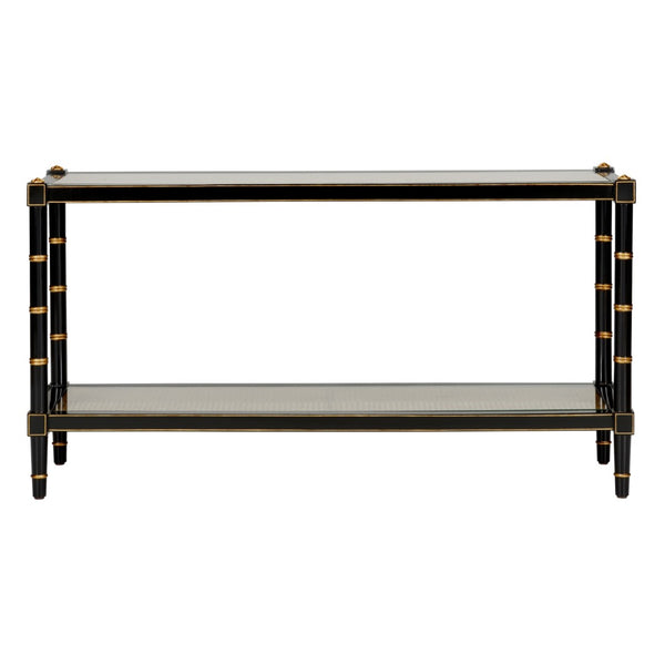 Conner Cane Console Black, Gold 385699 Chelsea House