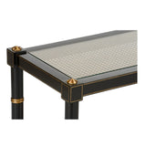 Conner Cane Console Black, Gold 385699 Chelsea House