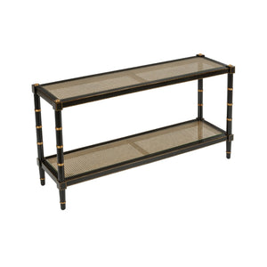 Conner Cane Console Black, Gold 385699 Chelsea House