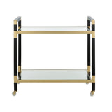 Acrylic Bar Cart Black, Gold 385705 Chelsea House