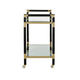 Acrylic Bar Cart Black, Gold 385705 Chelsea House