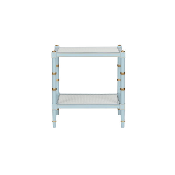Conner Cane End Table Blue 385707 Chelsea House
