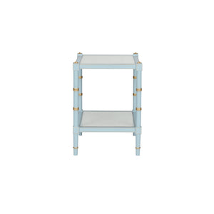 Conner Cane End Table Blue 385707 Chelsea House
