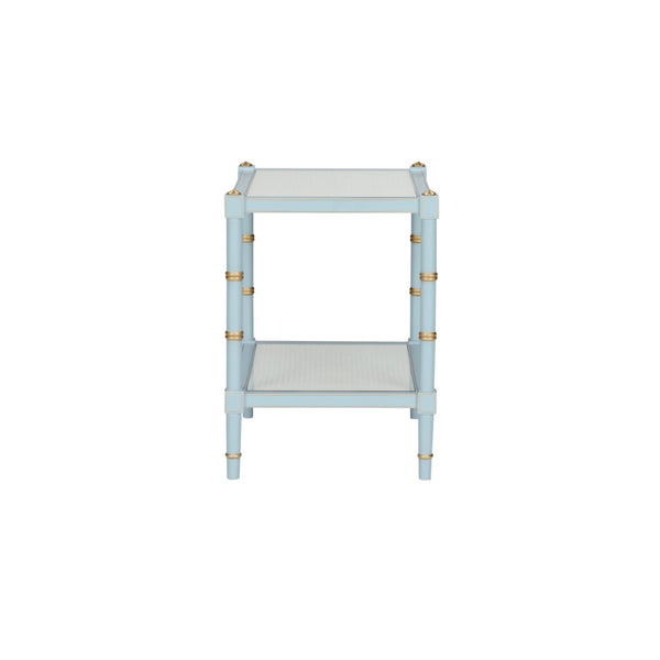 Conner Cane End Table Blue 385707 Chelsea House